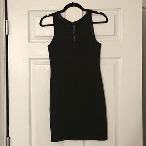 Little black dress with mesh